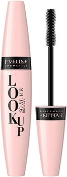 Туш для вій Eveline Look Up So Black Mascara Об'ємна та розділяюча Чорна 10 мл (5903416038139)