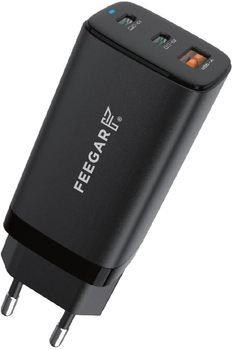 Мережевий зарядний пристрій Feegar Gall GaN 65W Black (FEE-01600)