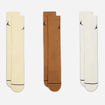 Набор носков женских высоких Nike U J ESSENTIAL CREW 144 DA5718-901 38-42 3 пары Белый/Коричневый/Бежевый (196975435531)