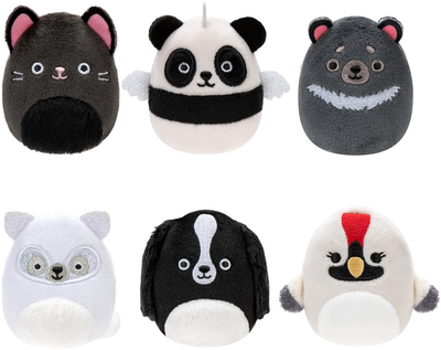 Zestaw maskotek Squishmallows Squishville Black and White Squad 6 szt (0191726877035)