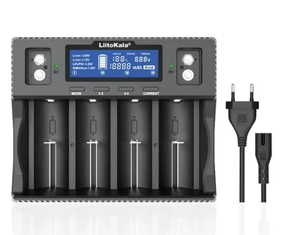 Зарядка 4 аккумулятора 32700 18650 крона LiitoKala Lii-D4XL