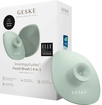 Щетка для лица GESKE Facial Brush 4 в 1 зелёный с держателем