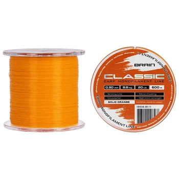 Леска Brain Classic Carp Line 600m 0.30mm 8.8kg 20lb Solid orange