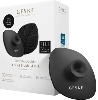 Щетка для лица GESKE Facial Brush 4 в 1 серый с держателем