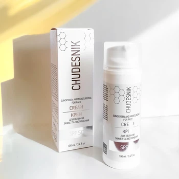 Крем для обличчя "Захист та Зволоження" з SPF-50 CHUDESNIK 100 мл