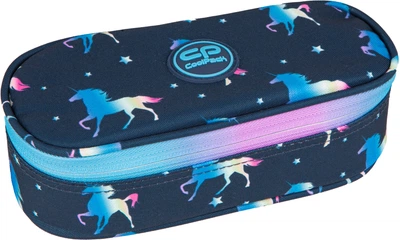 Пенал на молнии CoolPack Campus Blue unicorn с органайзером для ручек 23х9х5 см (F062670)