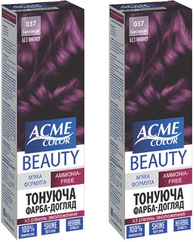 Упаковка гель-фарби Acme Color Beauty № 037 Баклажан 69 г х 2 шт (ROZ6400230613)