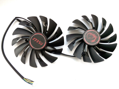 Вентилятор PowerLogic для видеокарты MSI Gaming 95 мм PLD10010S12HH (PLD10010B12HH) комплект 2 шт (№34)