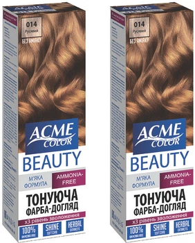 Упаковка гель-краски Acme Color Beauty № 014 Русий 69 г х 2 шт (ROZ6400230619)
