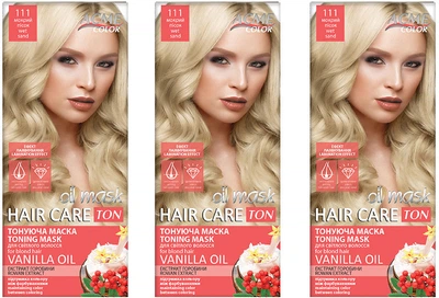 Упаковка тонирующей маски для волос Acme Color Hair Care Ton oil mask №111 Мокрый песок 30 мл х 3 шт (ROZ6400230636)