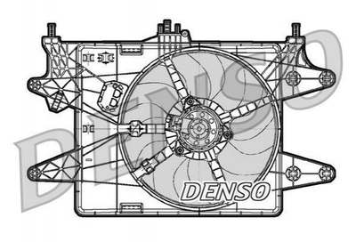 Вентилятор охолодження двигуна DENSO DER09082 Fiat Doblo 51758856