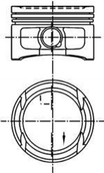 Поршня KOLBENSCHMIDT 99562620 Skoda Octavia, Fabia; Volkswagen Caddy, Golf, Polo, Bora; Seat Cordoba, Ibiza, Toledo, Leon; Audi A2 036107107CK