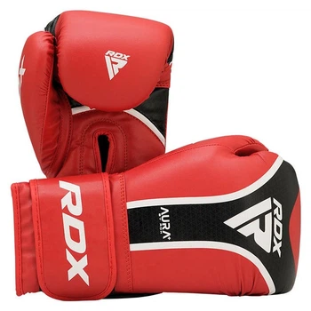 Боксерские перчатки RDX Aura Plus T-17 красные 16 унций