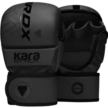 Рукавиці для ММА (Греплінгові рукавички) RDX F6 KARA Matte Black Plus S/M