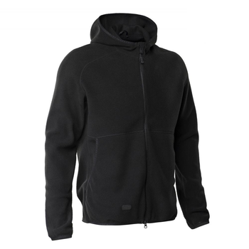 Тактическая M-Tac кофта Lite Microfleece Hoodie Black черная 2XL