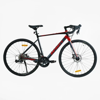 Велосипед гравийный Corso Infinity 21" Shimano Sora 18 скоростей Black and red (154842)