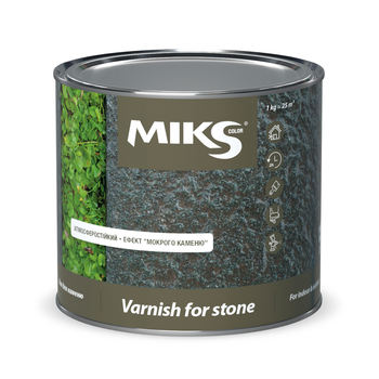 Лак для камня Miks Color Stone Lack с эффектом мокрого камня 0.65 кг