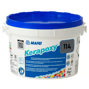 Епоксидна фуга для швів Mapei Kerapoxy 114 Антрацит 2кг