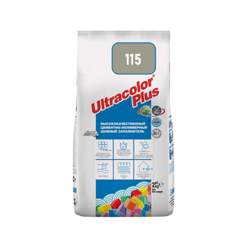 Затирка для швов Mapei Ultracolor Plus 115 серый речной 2кг