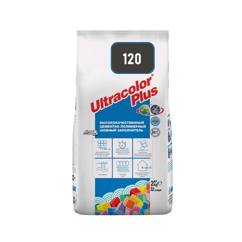 Фуга для швів Mapei Ultracolor Plus 120 чорний 2кг