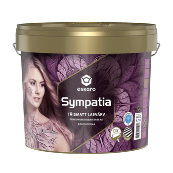Краска для потолка Eskaro Sympatia глубокоматовая 4.75л