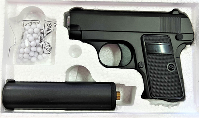 Детский страйкбольный пистолет Galaxy G1A (Colt 25) с глушителем