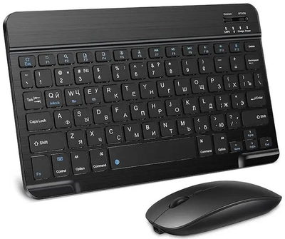 Комплект беспроводной клавиатуры и мыши JEQANG JB-322 USB адаптера/Bluetooth V5.2 на частоте 2.4GHz сенсор чувствительностью 1600DPI Black