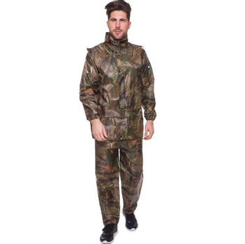 Костюм-дождевик с капюшоном тактический XL комплект штаны+куртка Камуфляж Лес (D-2019091610)