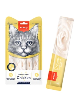 Жидкое лакомство Wanpy Creamy Lickable Treats Chicken для кошек с курицей, 70 г