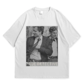 Футболка с принтом Настоящий детектив True Detective M Белый Ф Філ056-Б M