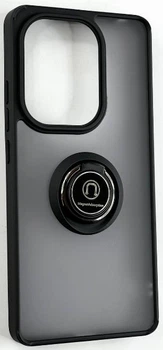 Чохол Magnit Ring Case на Xiaomi Redmi Note 13 Pro (4G) / чохол з кільцем-підставкою та металевим елементом для магнітних тримачів / (чорний)