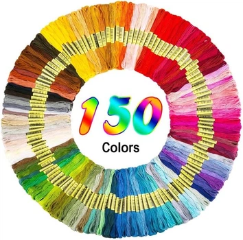 Многоцветный Набор из 150 Ниток Мулине CarryMul для Вышивки Крестиком (150-MUL)