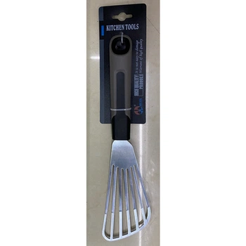 Лопатка кухонная Stenson R91965, 24 см, черная, с пластиковой ручкой