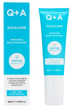 Увлажняющий солнцезащитный крем для лица Q+A Squalane Hydrating Daily Sunscreen 50 мл