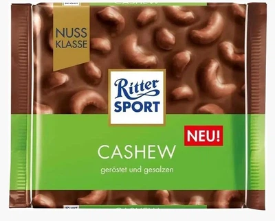 Шоколад Ritter Sport Nut Selection молочный с цельными орехами кешью 100 г