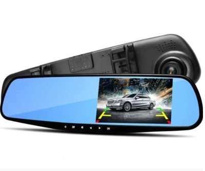 Автомобильный видеорегистратор-зеркало Vehicle Blackbox DVR 2 камеры Full HD AK47