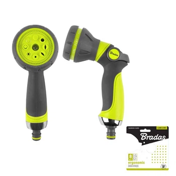 8-функциональный пистолет-распылитель, ERGONOMIC, LIME LINE Bradas
