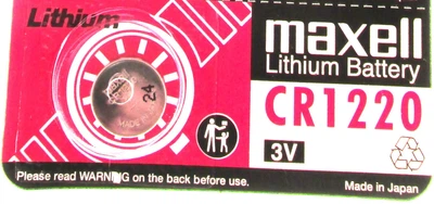 Батарейка часовая Maxell CR1220 3.0V 38mAh 12.5x2.0mm Литиевая
