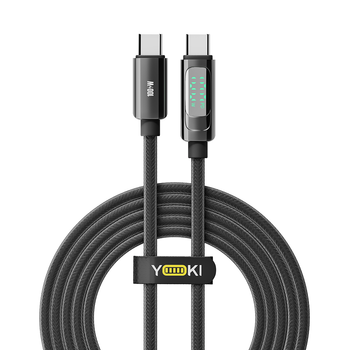 USB YOKI DISPLAY YK-DI88 Type-C to Type-C 100W 2m Черный