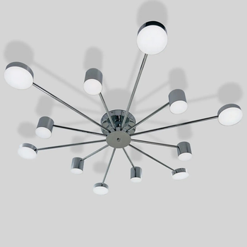 Люстра потолочная светодиодная LED Light House SY-18898/12 CR 1200*130 144W хром