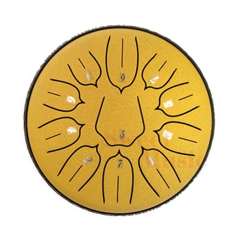 Глюкофон 6" (15см) 11 нот Hluru Huashu TSL11-6 Golden Carbon Steel Tongue Drum