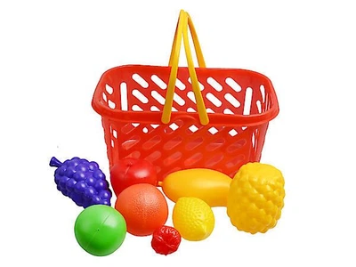 Корзинка красная с фруктами 8 предметов Kinderway (04-453)