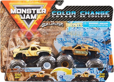 Zestaw samochodów Spin Master Monster Jam Color Change Bulldozer vs. Team Meents 2 szt (0778988358320)
