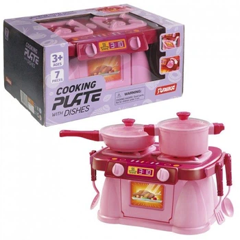Игровой набор Кухонная плита Cooking Plate with Dishes Юника 71696