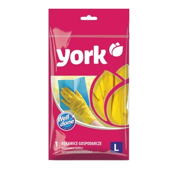Рукавиці господарські, гумові York для прибирання, L