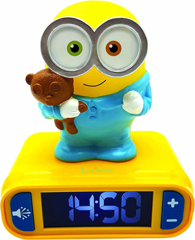 Нічник-будильник Lexibook Nightlight Alarm Clock With Sounds Minions (3380743084602)
