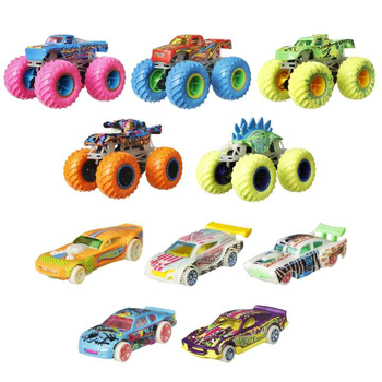 Zestaw pojazdów Hot Wheels Monster Trucks Pojazdy Świecące w ciemności 1:64 10 szt (0194735006304)