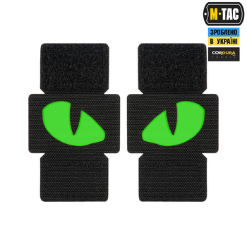 Нашивка Tiger M-Tac Laser Eyes Cut Black/Green/GID (пара)