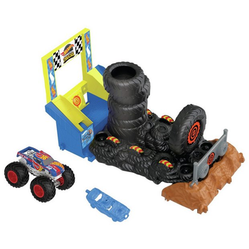 Набір машинок Hot Wheels Monster Trucks Arena Smashers Race Ace Вежа з шин Базовий виклик 2 шт (0194735136568)