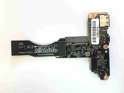Оригинальная плата USB+microDP 45502912001 для Lenovo YOGA 2 PRO 13 со шлейфом DA30000DD00 Б/У